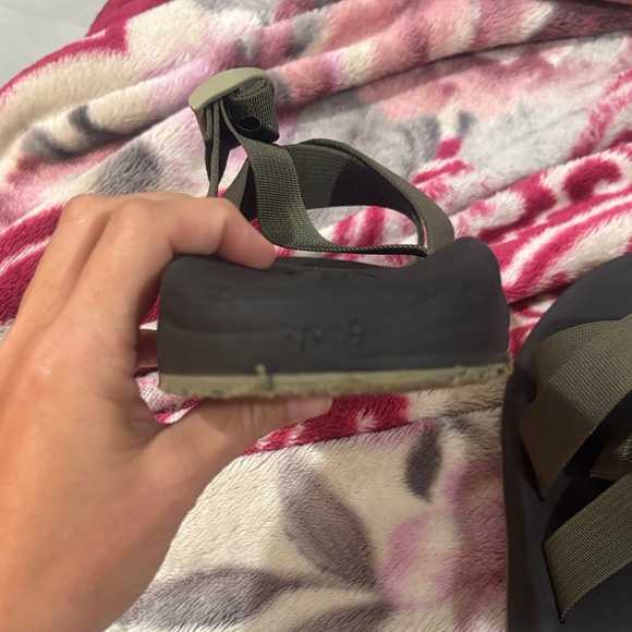 Chaco Dark Brown and Black Slide Sandals - Picture 5 of 12